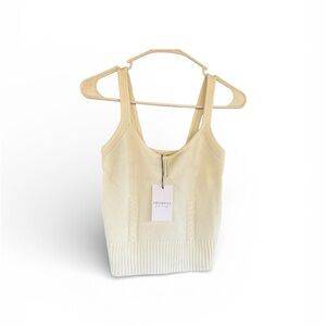 Promesa Cream Cable Knit Tank